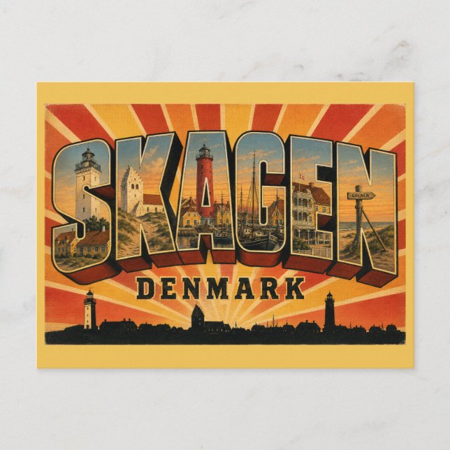 Skagen Dänemark Leuchtturm Postkarte (Vorderseite)