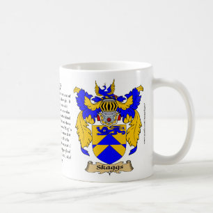 Skaggs, der Ursprung, die Bedeutung und das Wappen Kaffeetasse