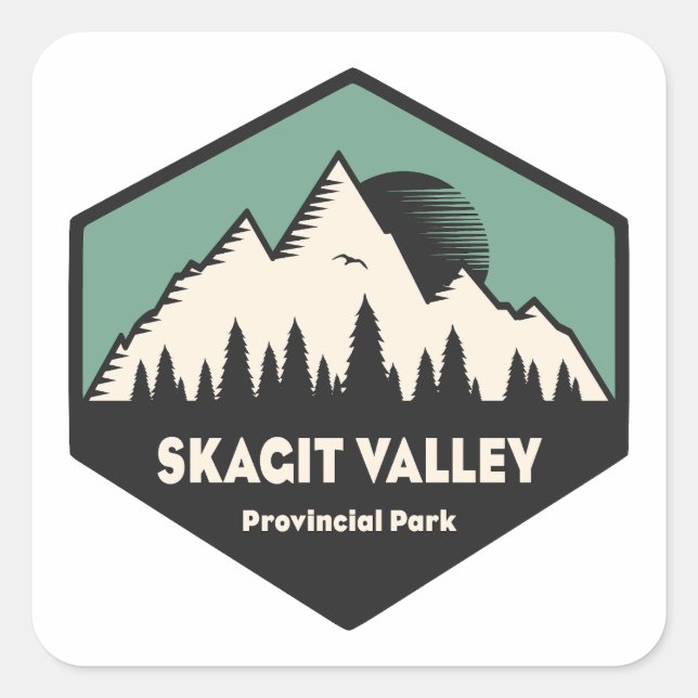 Skagit Valley Provincial Park Quadratischer Aufkleber (Vorderseite)