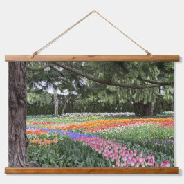 Skagit Valley Tulpen Teppichkunst Wandteppich Mit Holzrahmen