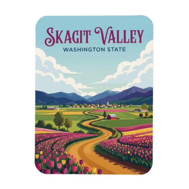 Skagit Valley USA Magnet (Vertikal)