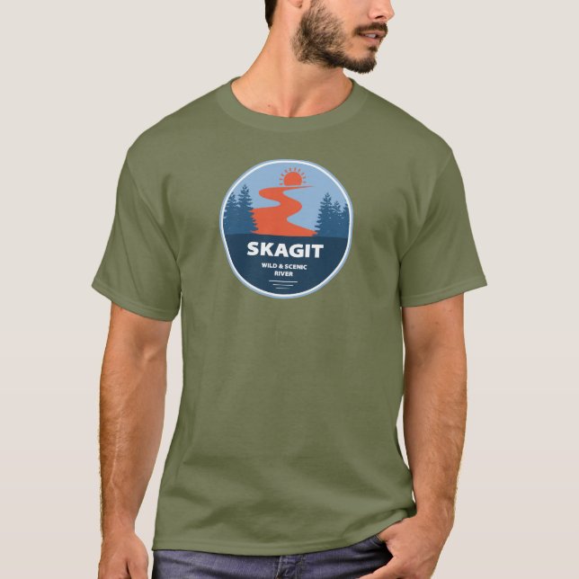 Skagit Wild und Landschaftlicher Fluss Washington T-Shirt (Vorderseite)