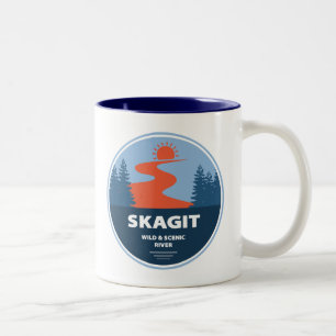 Skagit Wild und Landschaftlicher Fluss Washington Zweifarbige Tasse