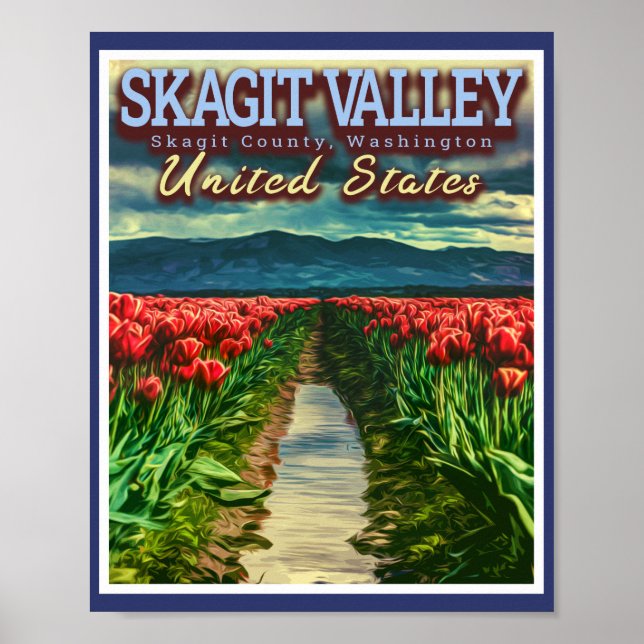SKAGITALLEY - TULIP FELDER - SKAGIT WASHINGTON POSTER (Vorne)