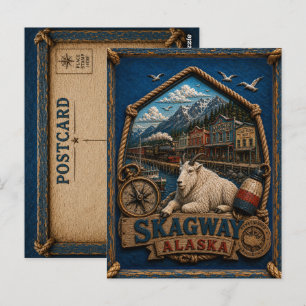 Skagway Alaska Postkarte Vintage Reise