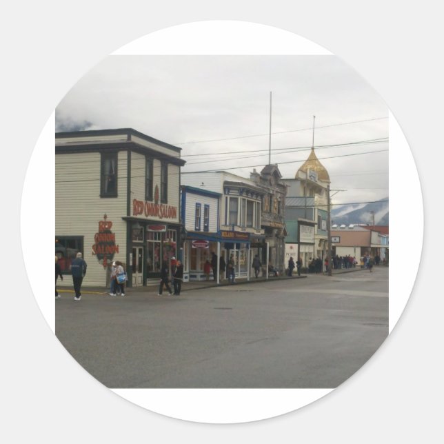 Skagway, Alaska Runder Aufkleber (Vorderseite)