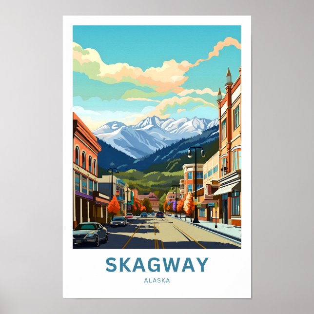 Skagway Alaska Travel Print Poster (Vorne)