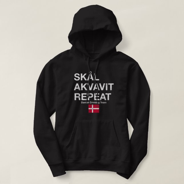 Skal, Akvavit, Dänische Dansk, Dänemark Dänemark D Hoodie (Design vorne)