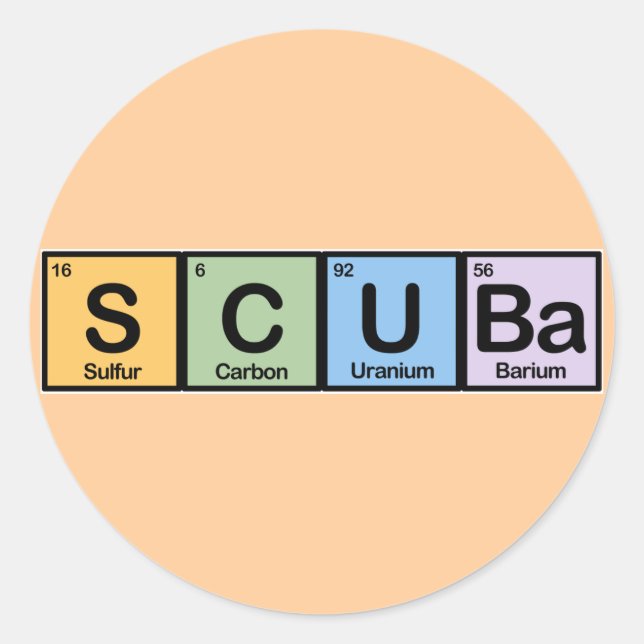 Skala aus Elementen Runder Aufkleber (Vorderseite)