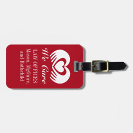 Skala für den Tag der Rechtspflege mit Text auf Um Gepäckanhänger