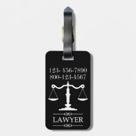 Skala für den Tag der Rechtspflege mit Text auf Um Gepäckanhänger