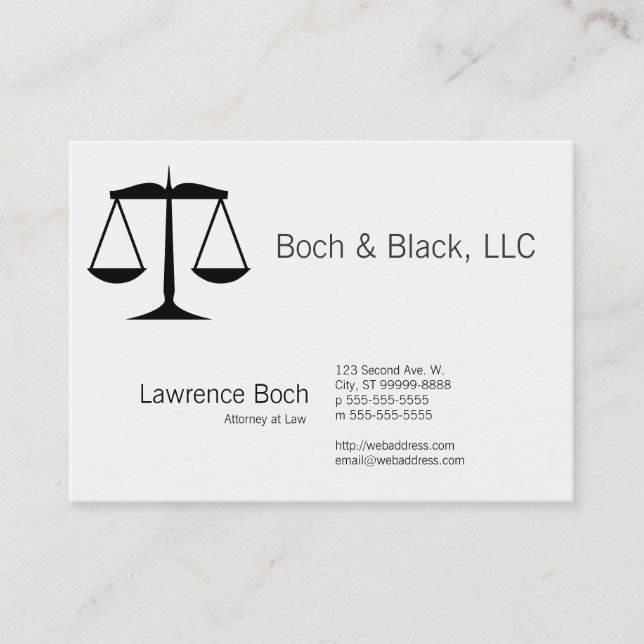 Skalen von Gerechtigkeit (Gesetz) Visitenkarte (Vorderseite)
