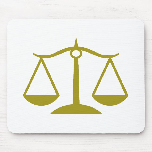 Skalen von Gerechtigkeit - Gold Mousepad (Vorne)