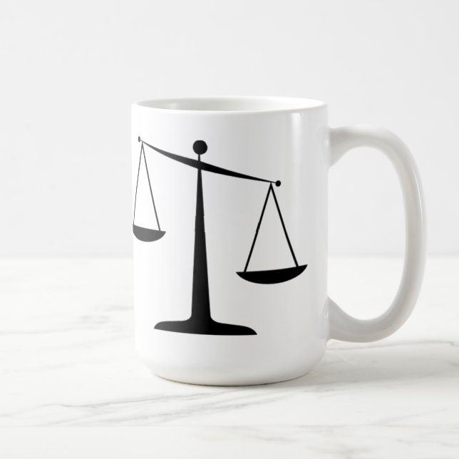 Skalen von Gerechtigkeit Kaffeetasse (Rechts)