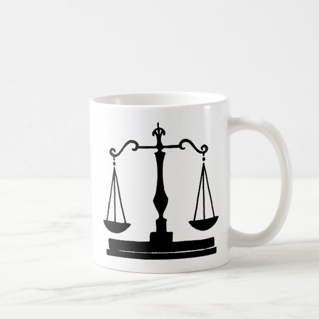 Skalen von Gerechtigkeit Kaffeetasse (Rechts)