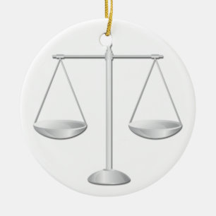 Skalen von Gerechtigkeit Keramikornament