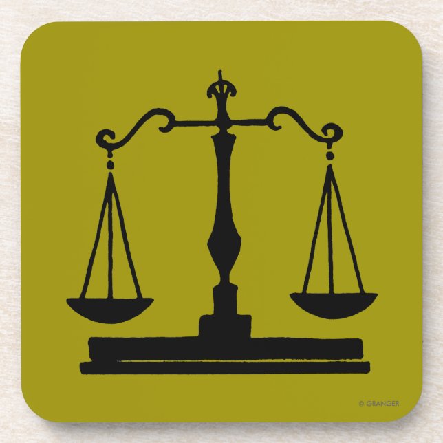 Skalen von Gerechtigkeit Untersetzer (Vorderseite)