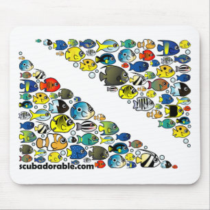 Skalierbare Taucherabwärtsflagge Mousepad