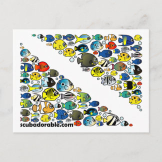 Skalierbare Taucherabwärtsflagge Postkarte