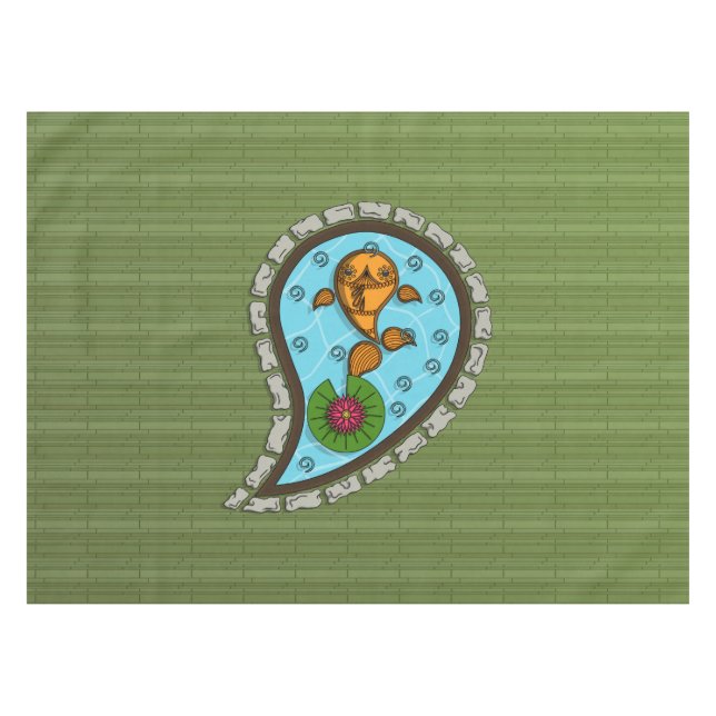 Skaliert das Goldfish Tablecloth Tischdecke (Vorderseite (Horizontal))