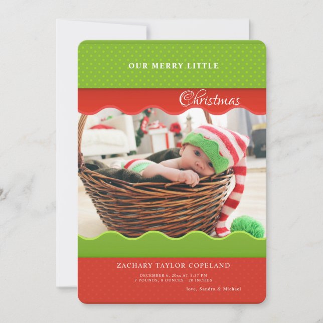 Skalierte Edges Foto Holiday Card Feiertagskarte (Vorderseite)