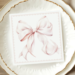 Skalierte Pink Bow Paper Napkin Serviette