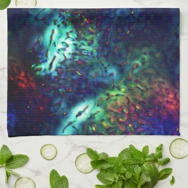 Skalierung auf dunkelblau bis farbig geschirrtuch (Gefaltet)