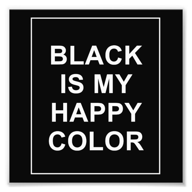 SKAM - BLACK IS MY HAPPY COLOR FOTODRUCK (Vorne)