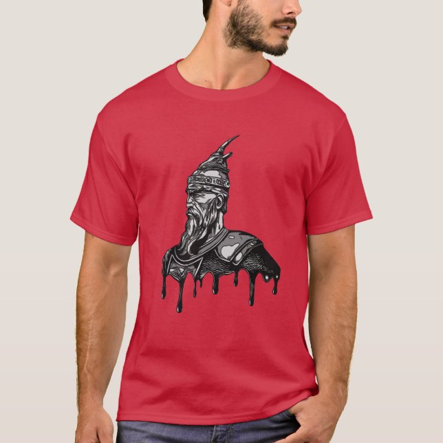 Skanderbeg Portrait T - Shirt - Albanischer Pride (Vorderseite)