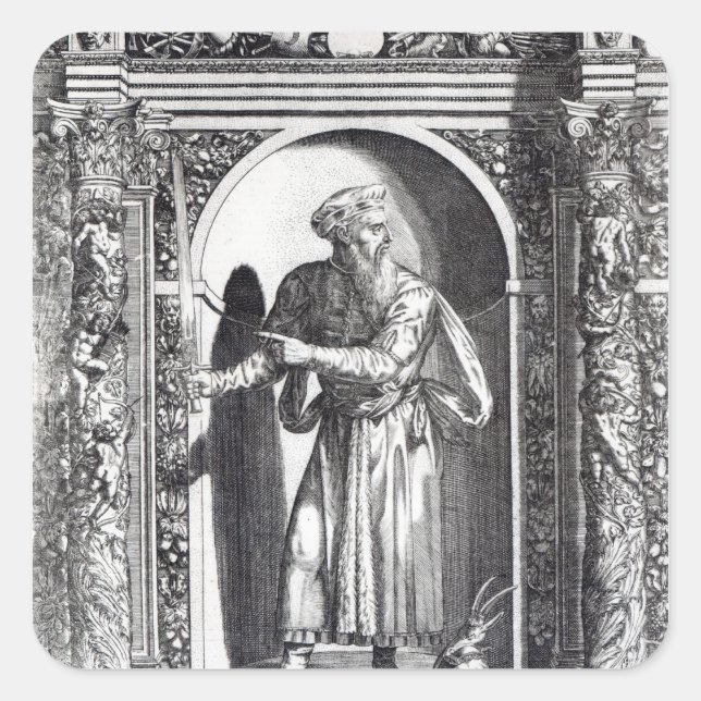 Skanderbeg Quadratischer Aufkleber (Vorderseite)