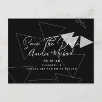 Skandi Geometrie Save the Date Postcard