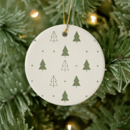 Skandi-Minimalisten-Bäume-Muster Weihnachtsdekorat Keramik Ornament