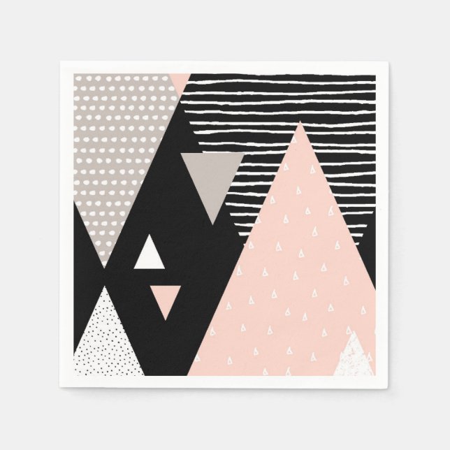 Skandi Mountain Peak Design Serviette (Vorderseite)