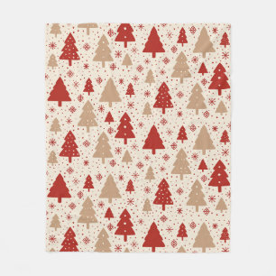 Skandi-Weihnachtswald Fleecedecke