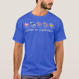 Skandinavien-Flaggen-Elch-Farben-Schweden-Freunde T-Shirt
