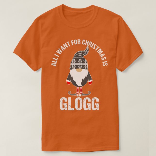 Skandinavien Glogg zu Weihnachten trinken T-Shirt (Design vorne)