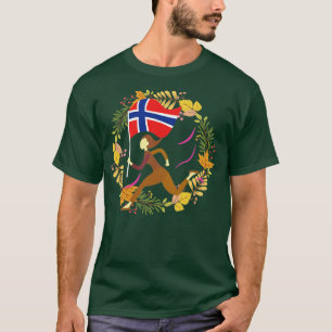 Skandinavien Prix Norwegische Flagge Norwegen T-Shirt