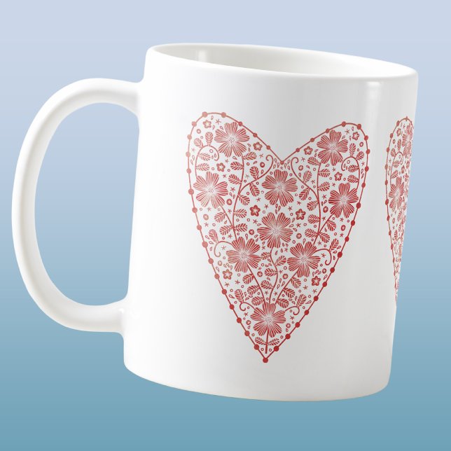 Skandinavien Rot Weiß Kaffeetasse (Von Creator hochgeladen)