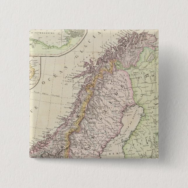 Skandinavien, Schweden Button (Vorderseite)