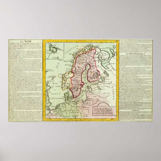 Skandinavien, Schweden, Dänemark Poster (Vorne)