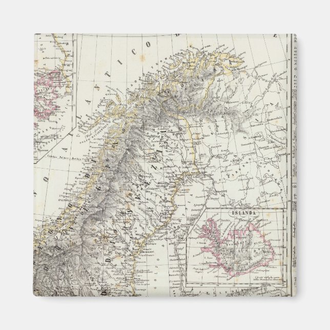 Skandinavien, Schweden, Norwegen Magnet (Vorne)