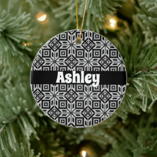 Skandinavien Selburose Weihnachtsmuster Keramik Ornament