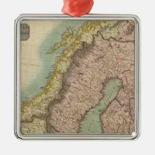 Skandinavien Silbernes Ornament