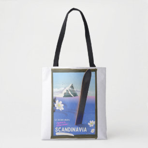 Skandinavien-Snowboard-Reiseposter