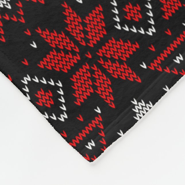 Skandinavien, Stricken Fleecedecke (Ecke)