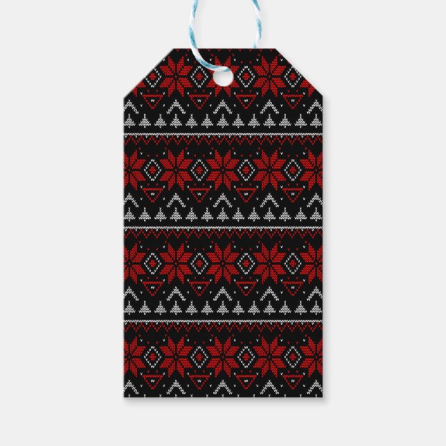 Skandinavien, Stricken Geschenkanhänger (Vorderseite)