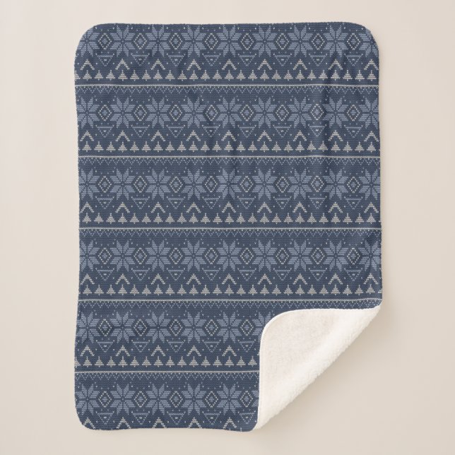 Skandinavien, Stricken Sherpadecke (Vorderseite)