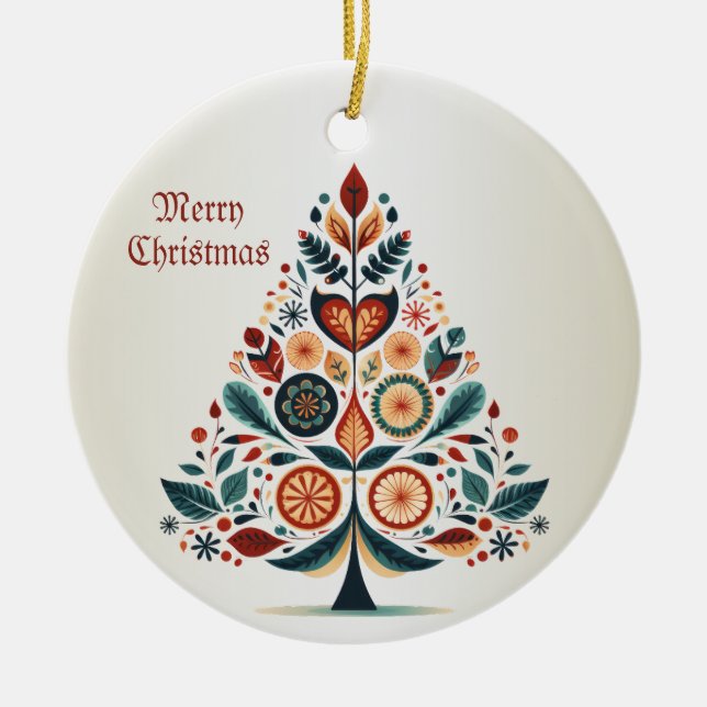 Skandinavien Weihnachtsbäume Kunst Keramik Ornament (Vorne)