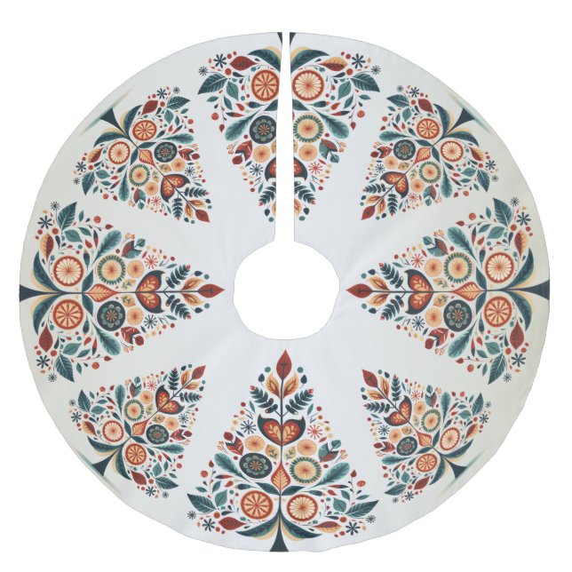 Skandinavien Weihnachtsbäume Kunst Polyester Weihnachtsbaumdecke (Vorderseite)