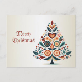 Skandinavien Weihnachtsbäume Kunst Postkarte